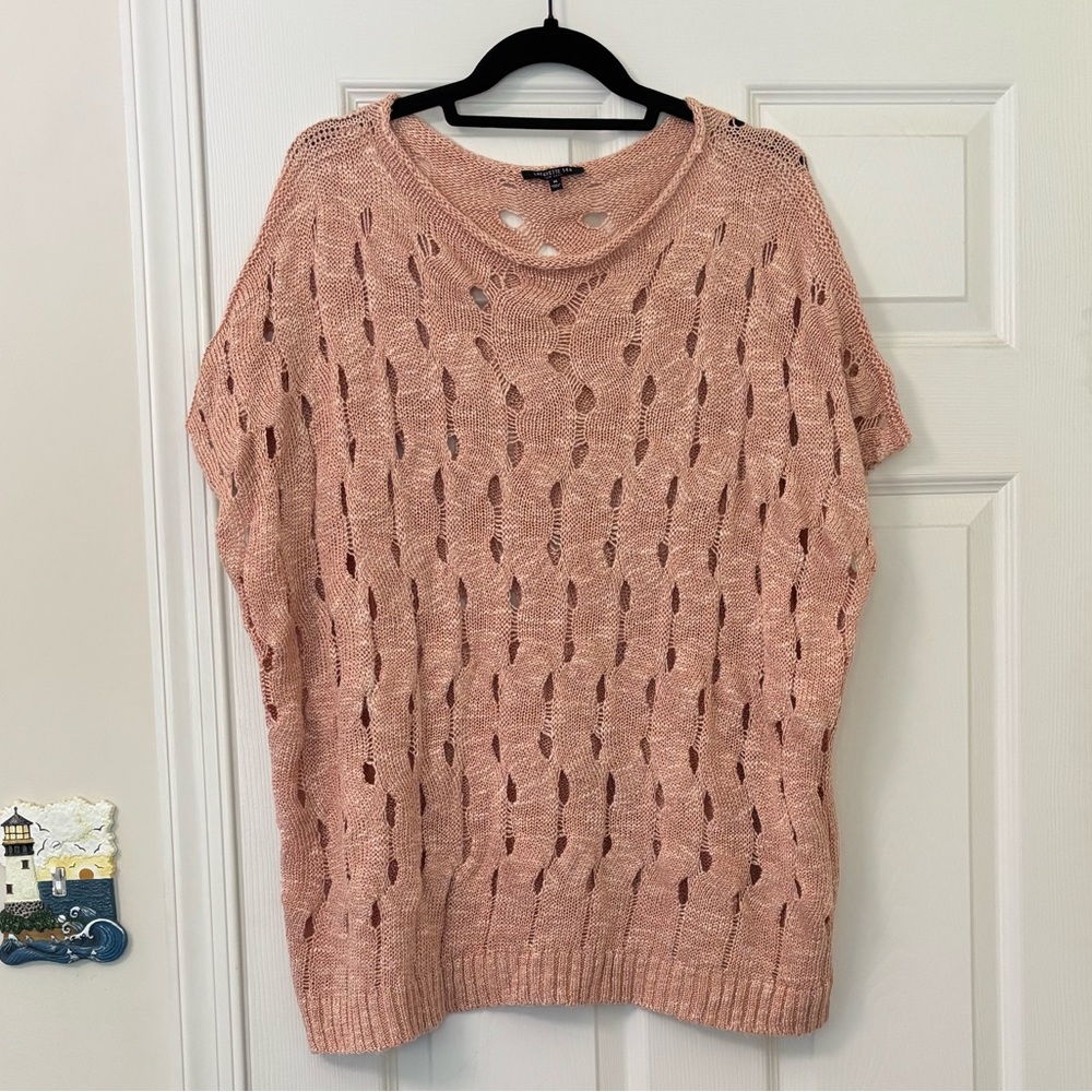 Lafayette 148 Knit Sleeveless Sweater with Cutout Pattern Design